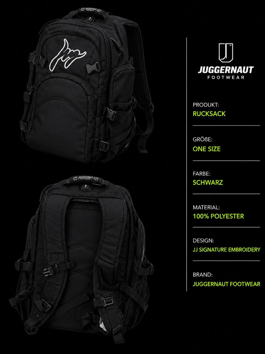 Zaini: JUGGERNAUT FOOTWEAR Rucksack schwarz One Size – Usato da Hedingen venduto da PabloEscobar-