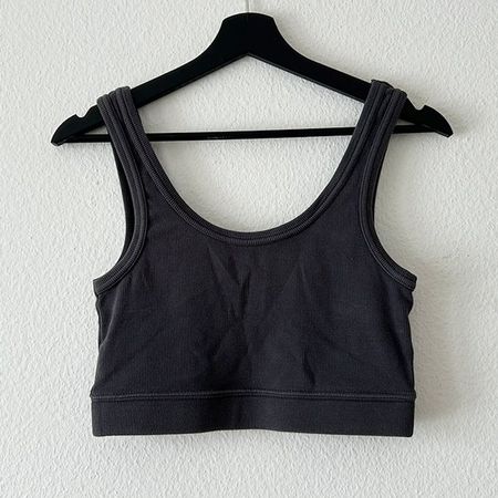 CROP TOP | Geripptes Bustier S | Kurzes Tanktop Sporttop