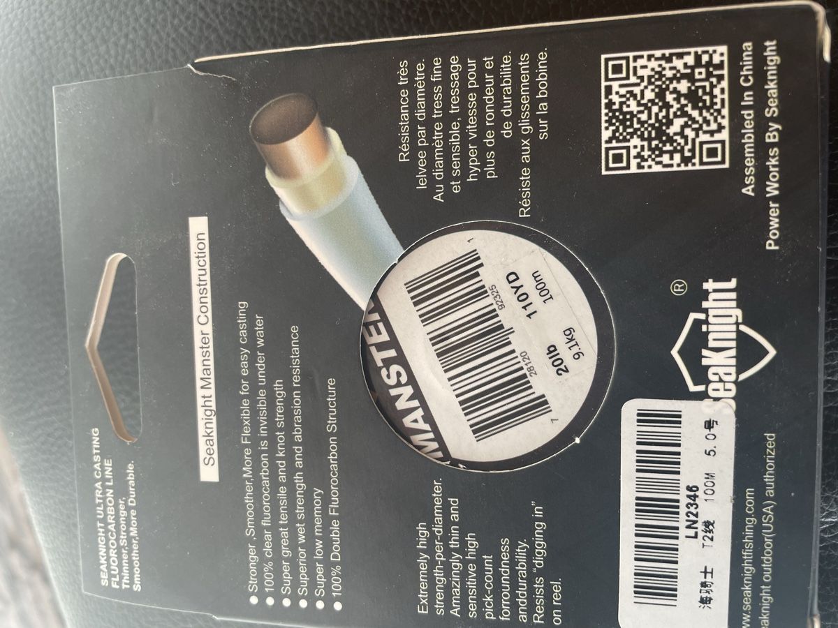 Schnüre: 100% Fluorocarbon Manster T2 100m Spule. 0.37mm oder 0.4mm – Neu und originalverpackt aus Arbon von Helmuth 7
