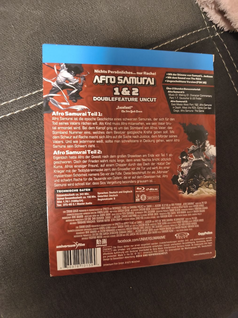Tutti i DVDs: Afro Samurai 1&2 Double Feature UNCUT Blu-Ray – Usato da Näfels venduto da ChocolateMuffin 1