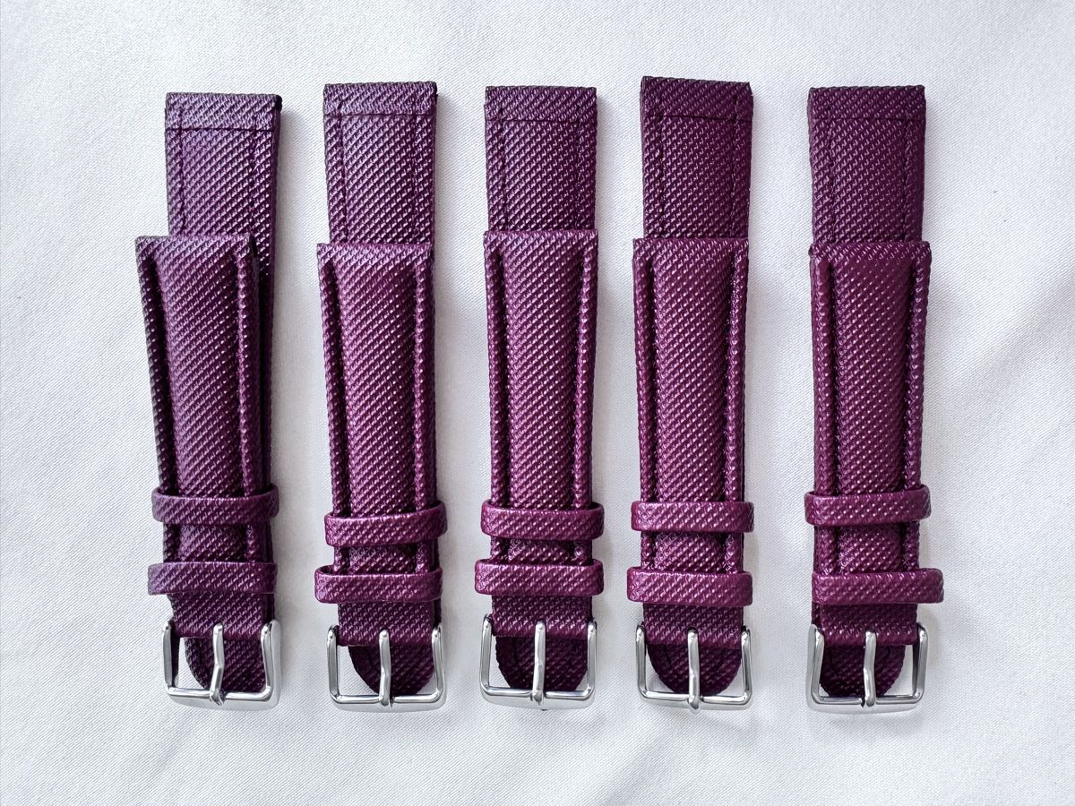 Bracciali & Braccialetti: 5 20mm NEW Purple Watch Straps, Textured – Nuovo (secondo la descrizione) da Zürich venduto da 613_g8jy
