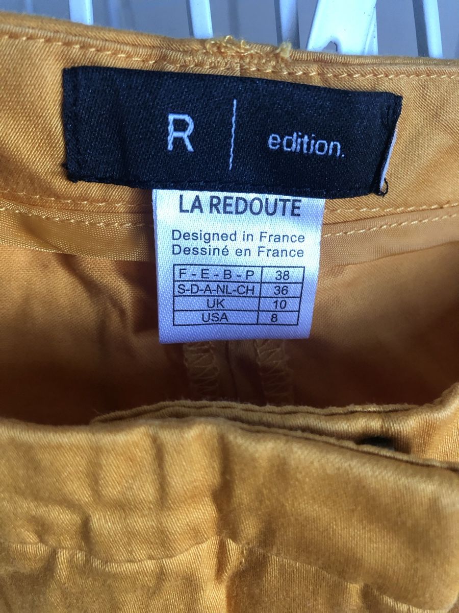 La Redoute Pantaloni: Pantalon Coton La Redoute jaune orangé – Usato da Cuarnens venduto da Sandrine0110 2