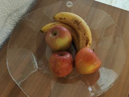 Glasi Hergiswil Grosse Obstschale/Glasteller mit Wellenrand