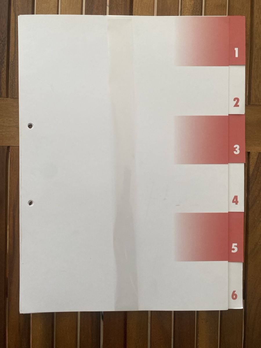 Migros Raccoglitori: Section Divider Pages Red Numbers 1-6 Binder 2 Holes – Nuovo (secondo la descrizione) da Adliswil venduto da Groesby