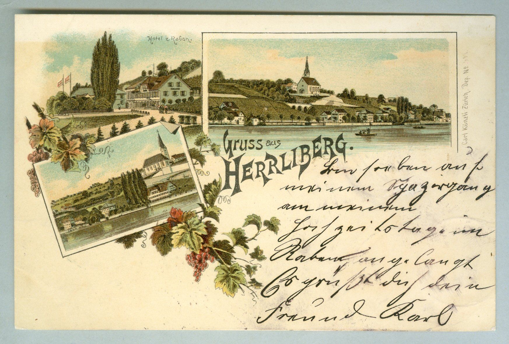 Cartoline postali: 1898 Schweiz AK Kt ZH – Usato da Zürich venduto da yago-rot