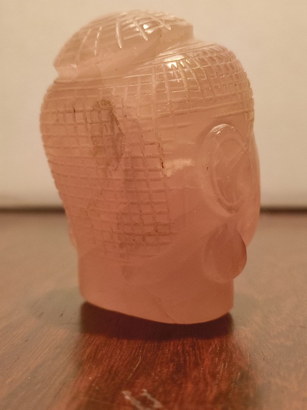Sculture & Statue: Buddha Kopf aus Rosenquarz – Usato da stettlen venduto da VintageBern_ch 4