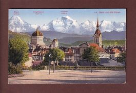 BERN - Teilansicht und die Alpen