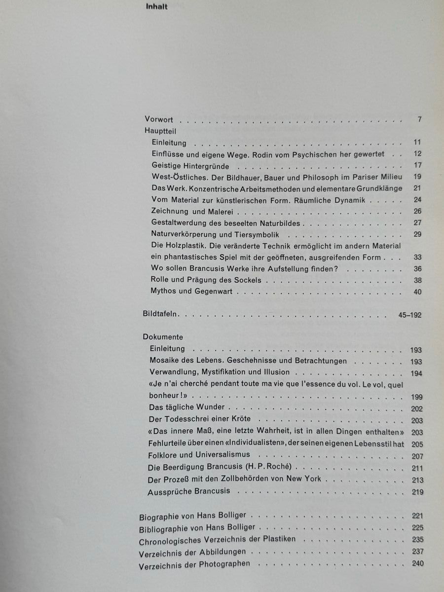 Libri: Constantin Brancusi. Monographie 1958. – Usato da Adliswil venduto da buch_und_kunst 2