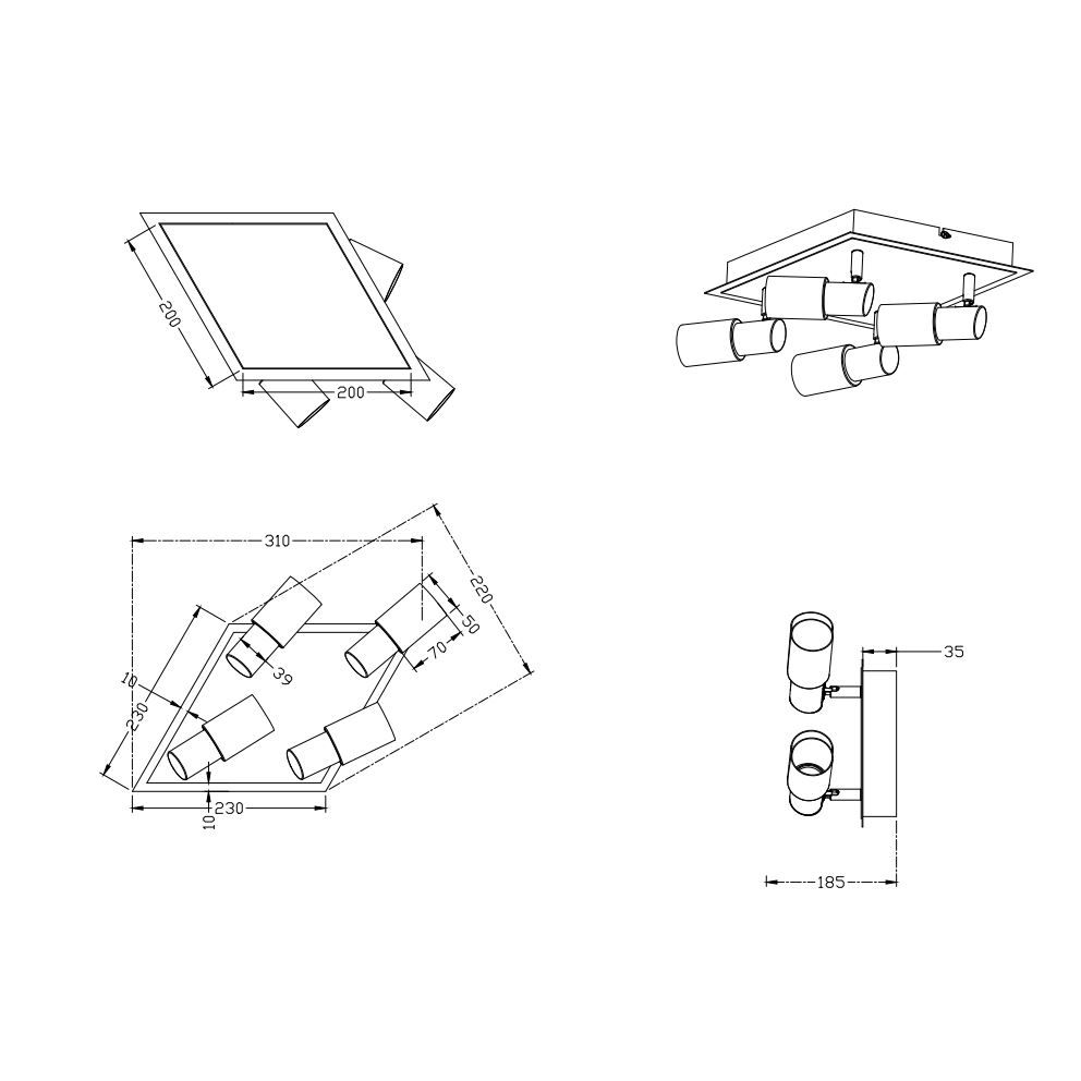 Lampadari & plafoniere: LED Deckenleuchte, 31 cm x 22 cm – Nuovo (secondo la descrizione) da Kreuzlingen venduto da Smart-Light 4