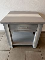 Beistelltisch mit Schublade, Old Look, Grau