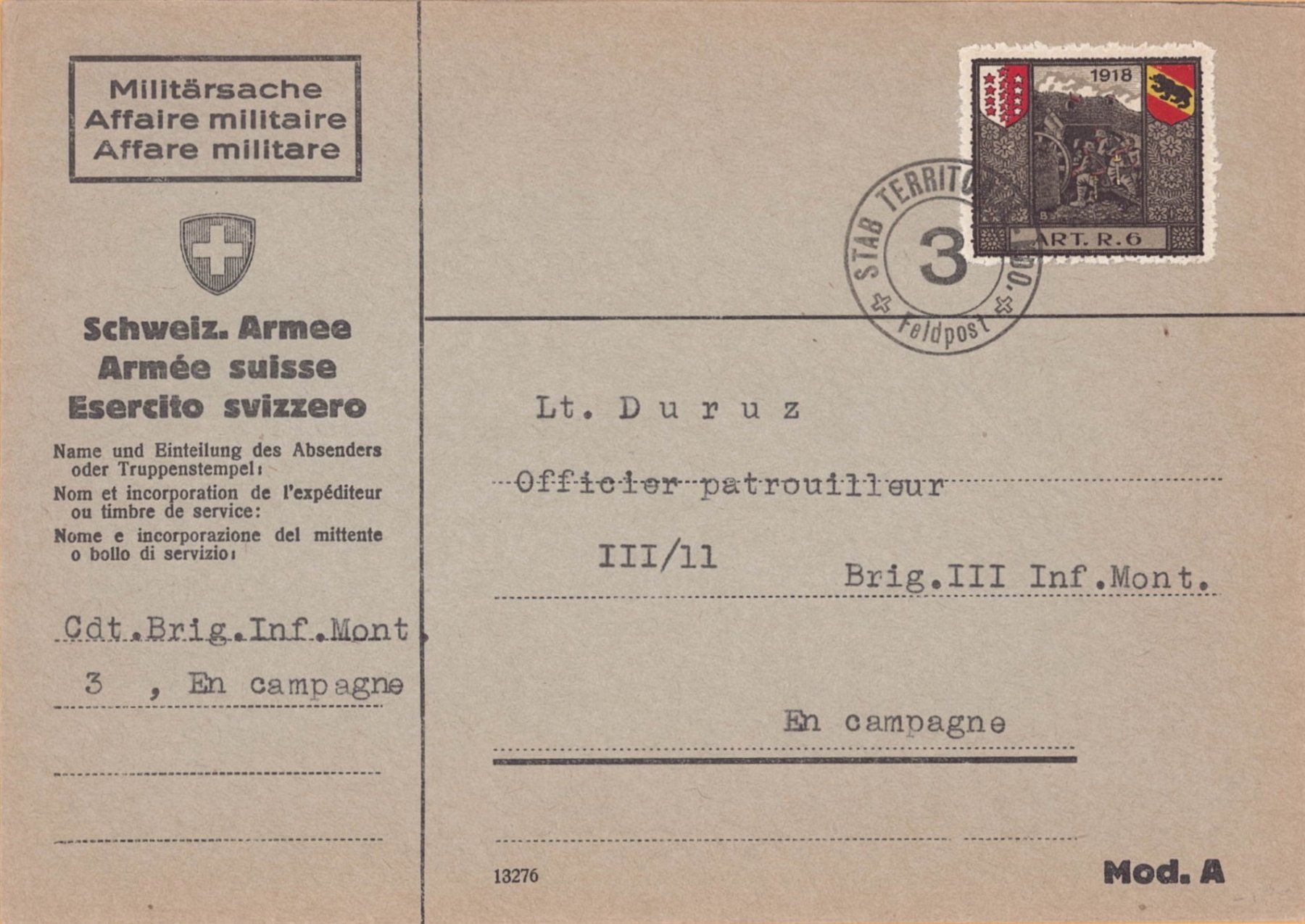 Tutti i francobolli: Feldpost mit ...... Art R 6 – Usato da Bazenheid venduto da Sunneschy07