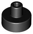 Lego 19x Platte 1x1 rund mit zentralem Stiel(20482)schwarz