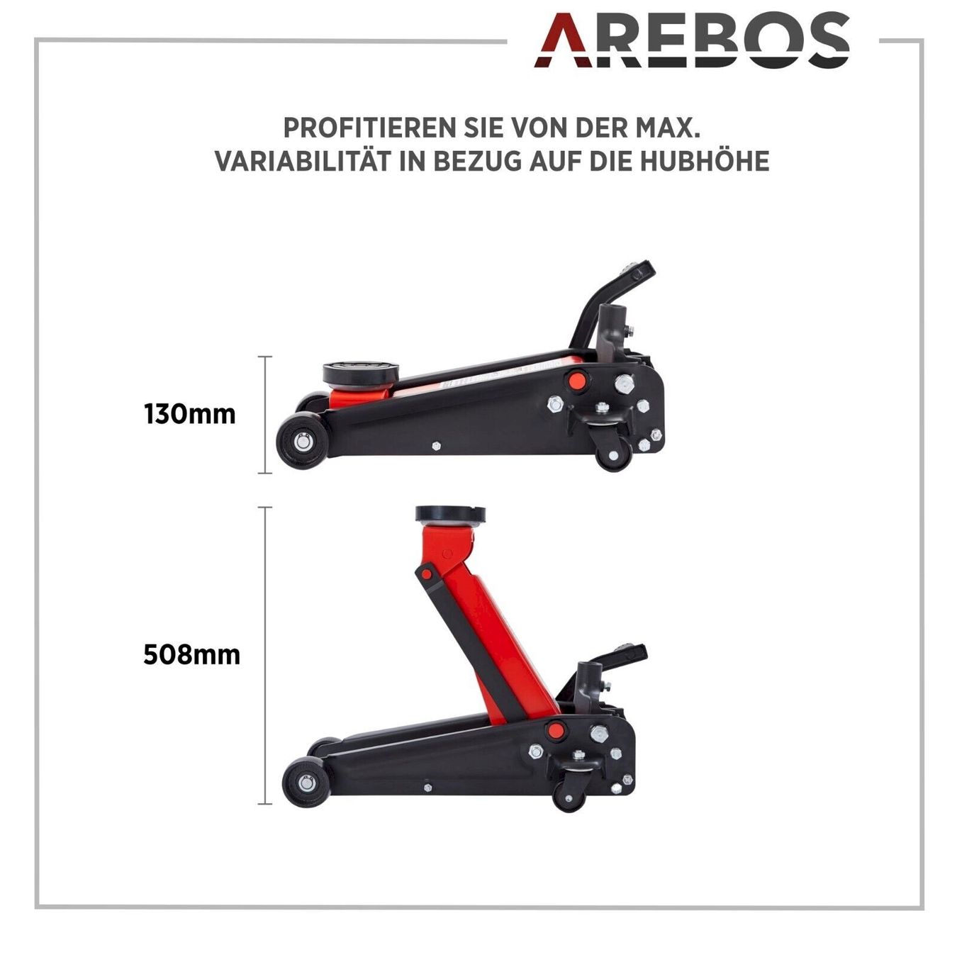 Piattaforme elevatrici & Crick: AREBOS Hydraulischer Rangierwagenheber – Nuovo e nell'imballaggio originale da Bottighofen venduto da zaap 3