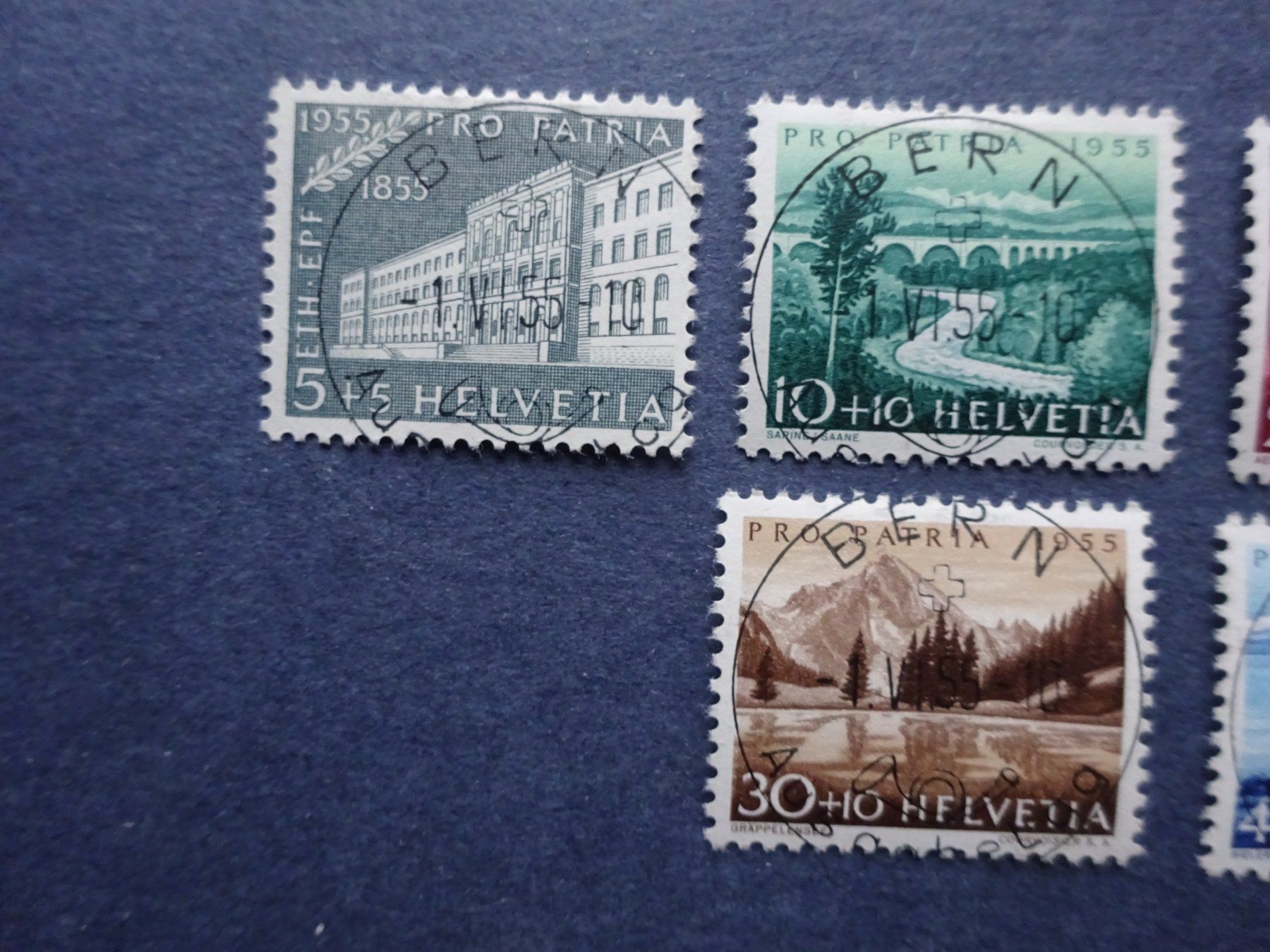 Tutti i francobolli: 1955 Pro Patria mit ET-BERN – Usato da Appenzell-Steinegg venduto da adi1975 2