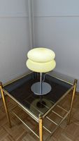 Tischlampe Glas gelb Metallfuss