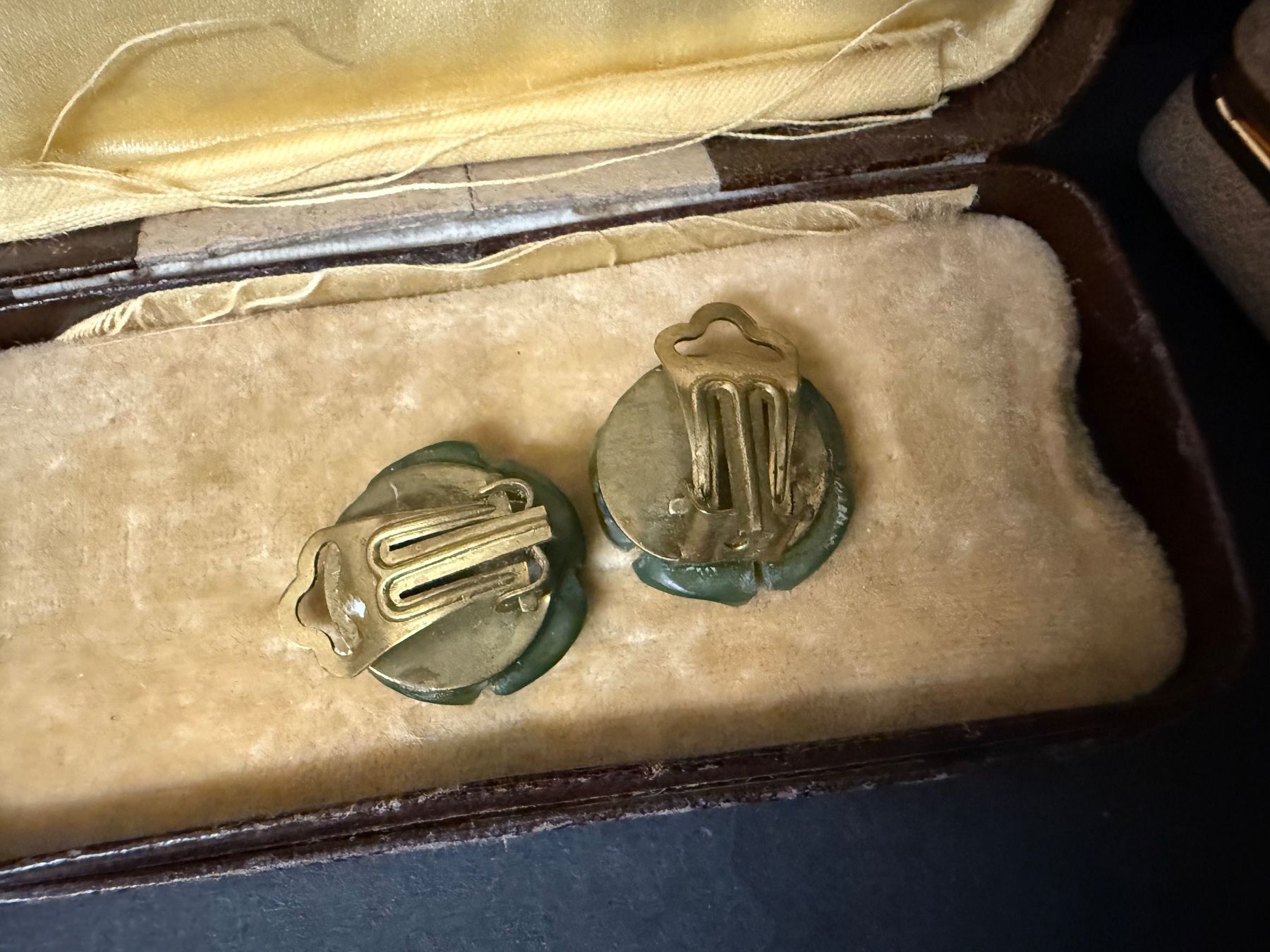 Orecchini pendenti & Orecchini a lobo: Vintage Jade Ohrclips – Usato da Spiegel b. Bern venduto da Rogger72 2