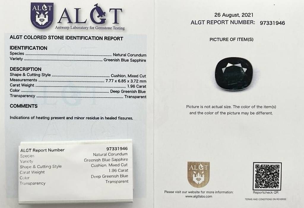 Edelsteine: Saphir Naturel 1.96 ct - Bleu Vert Profond – Neu und originalverpackt aus La Neuveville von Esteban_BDM 4