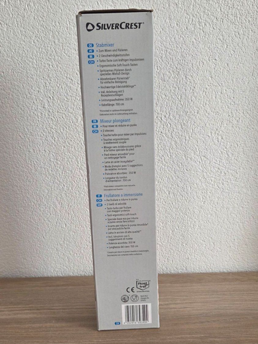 SilverCrest Elettrodomestici da cucina: SilverCrest Stabmixer 350W (OVP) – Nuovo e nell'imballaggio originale da Abtwil AG venduto da MaVo.0710 4