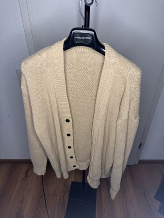 Beiger Strick Cardigan XL Herren Strickjacke