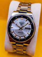 🩶 SEIKO 5 AUTOMATIK 24H VINTAGE HERREN UHR SILBER RAR