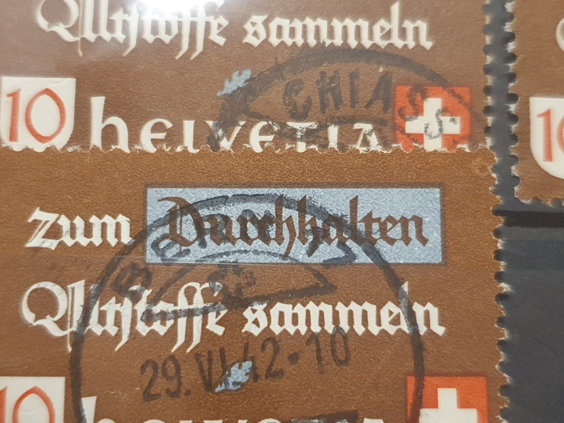 Alle Briefmarken: Lot Altstoffverwertung mit teils Plattenfehler – Gebraucht aus Balgach von SIMEON27 1