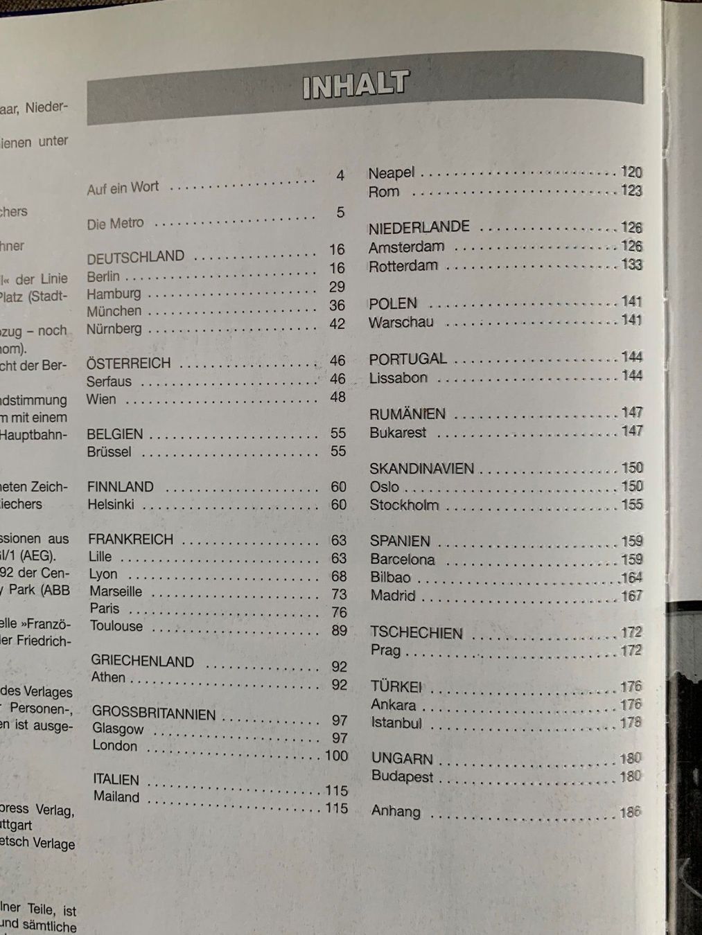 Libri: Metros in Europa – Usato da Volketswil venduto da zwitsch33 2
