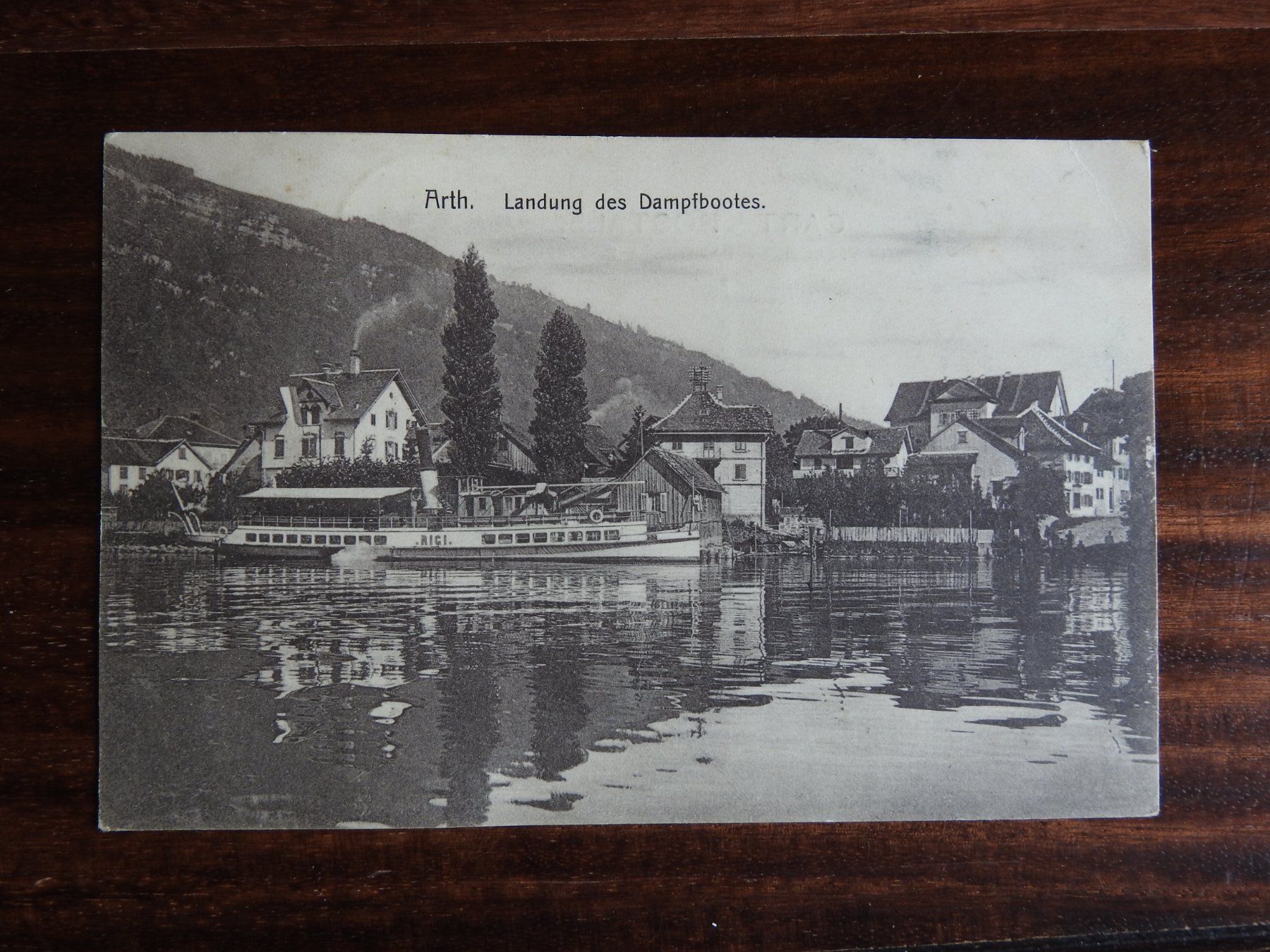Ansichtskarten: Arth, Landung des Dampfbootes, schöne AK ! – Gebraucht aus Rain von 999-800-K