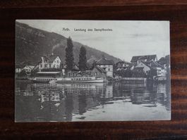 Arth, Landung des Dampfbootes, schöne AK !