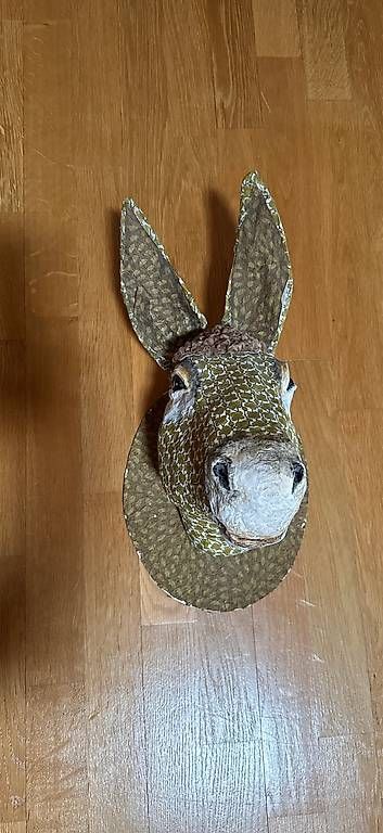 Statuette: Cooler Papier- mâché Esel als Deko L: 49cm – Usato da Basel venduto da Joshy03