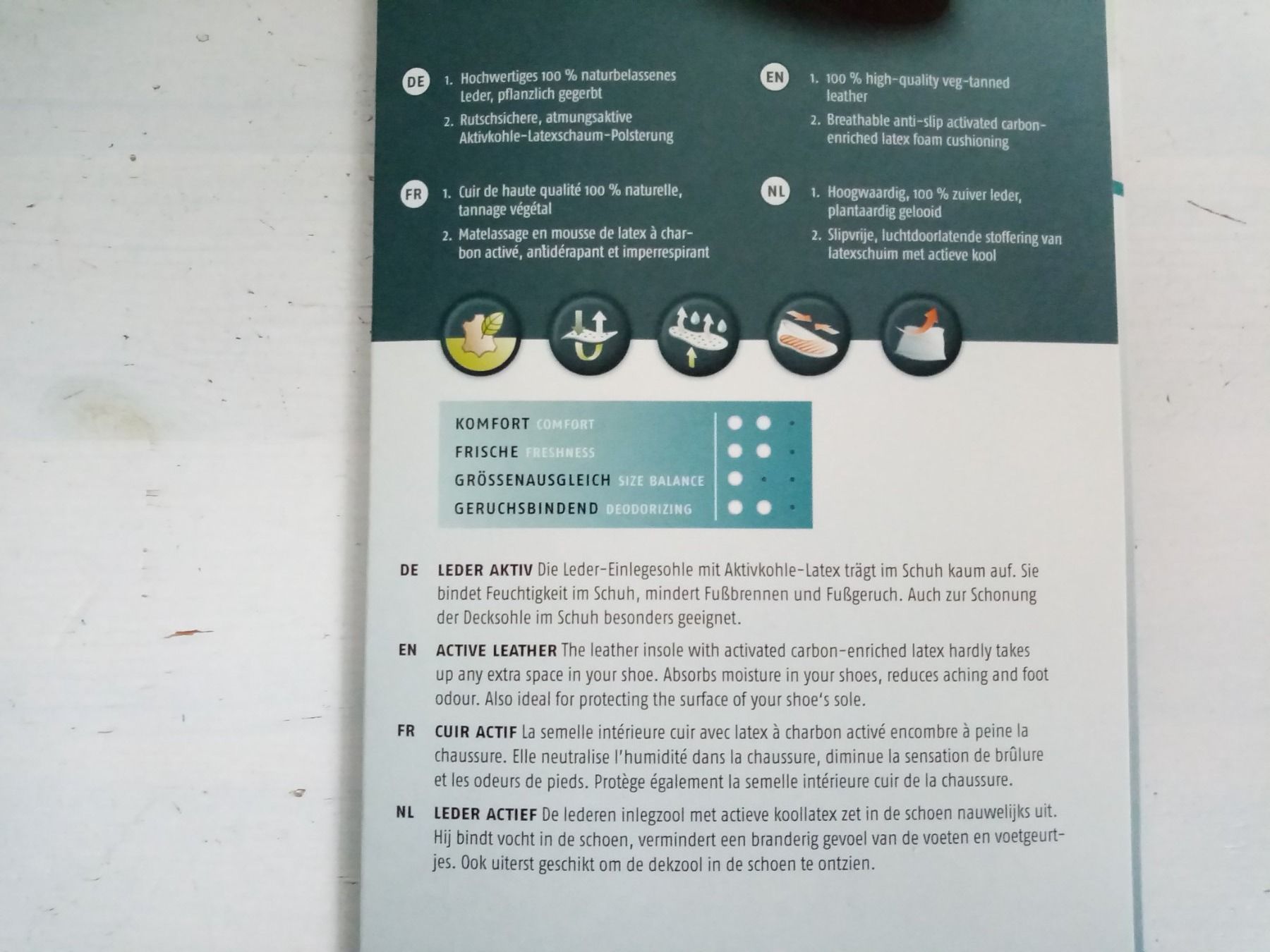 Scarpe da uomo: Bergal Leder Einlegesohlen Grösse 29 – Nuovo e nell'imballaggio originale da Beckenried venduto da Havacola 7