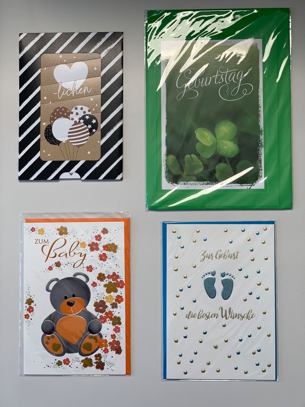 Cartoline: 4er-Set Grusskarten, neu – Nuovo e nell'imballaggio originale da Windisch venduto da rhu_wd8q