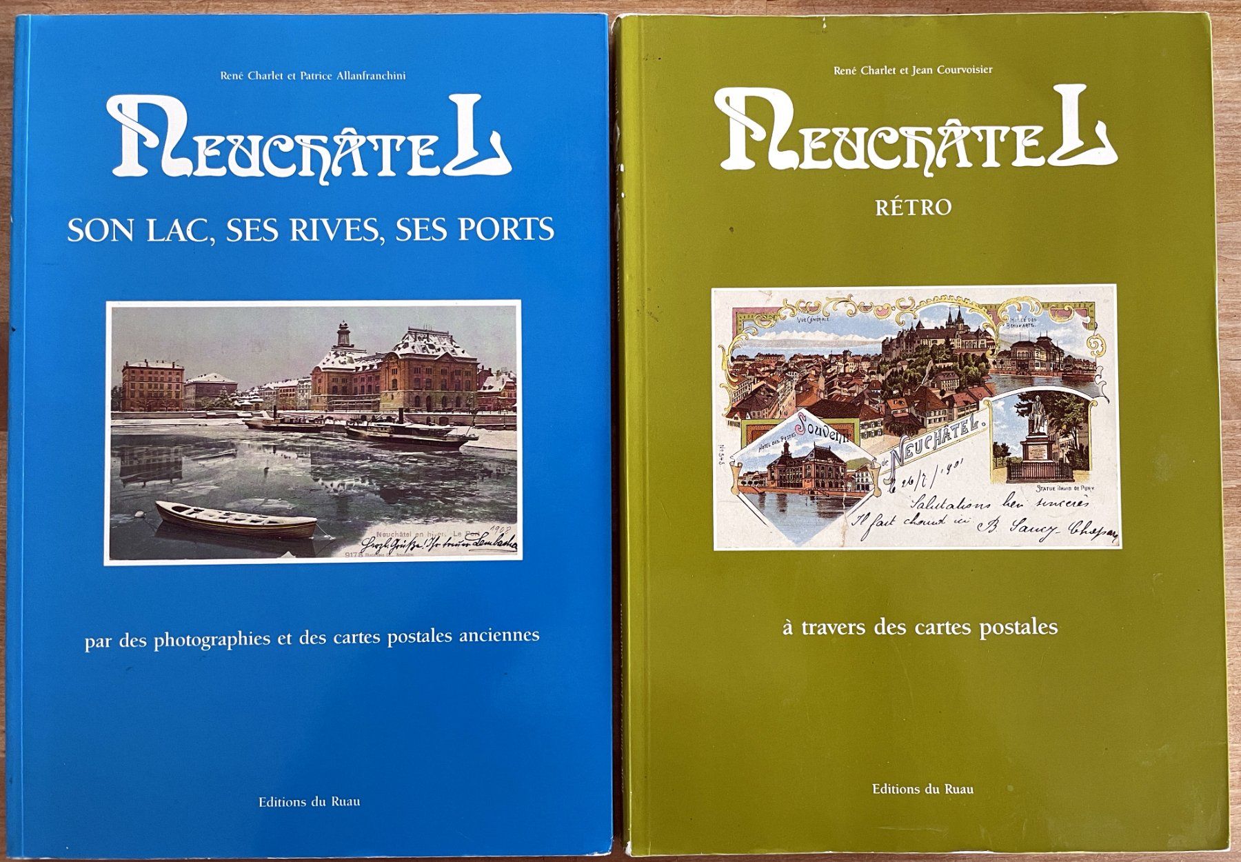 Ansichtskarten: 2 livres - Neuchâtel rétro et son lac, ses rives, ses ports – Gebraucht aus Savagnier von Ne2065