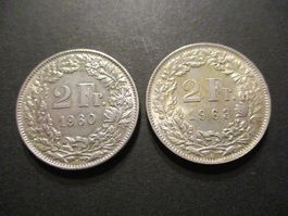 2 x 2.- Fr 1960 + 1963 Pièces magnifiques  Top du Top