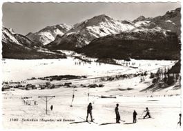 Samedan - Skilift mit Dorf