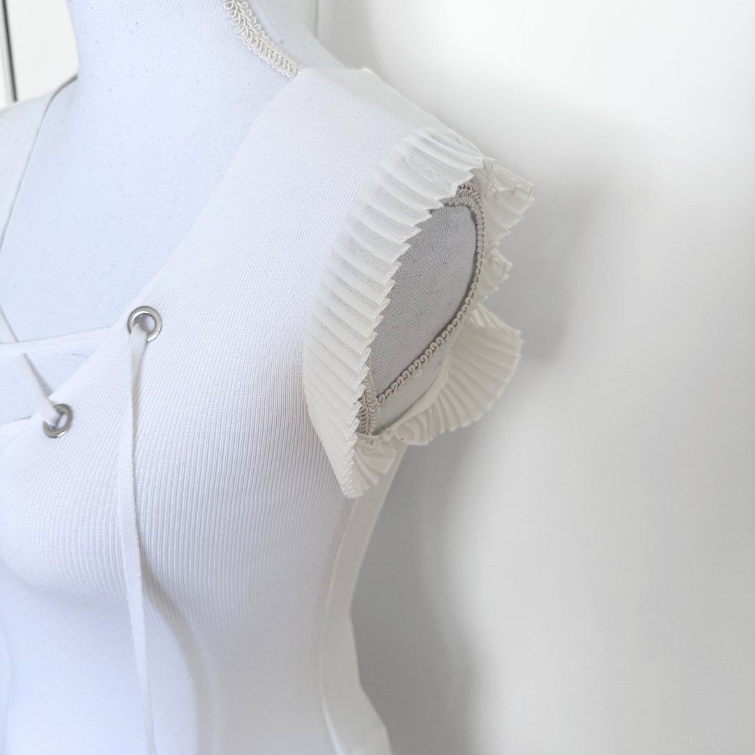 Morgan Top: MORGAN Top Blanc Manches Courtes - Taille S – Usato da Vevey venduto da secondlifevevey 1