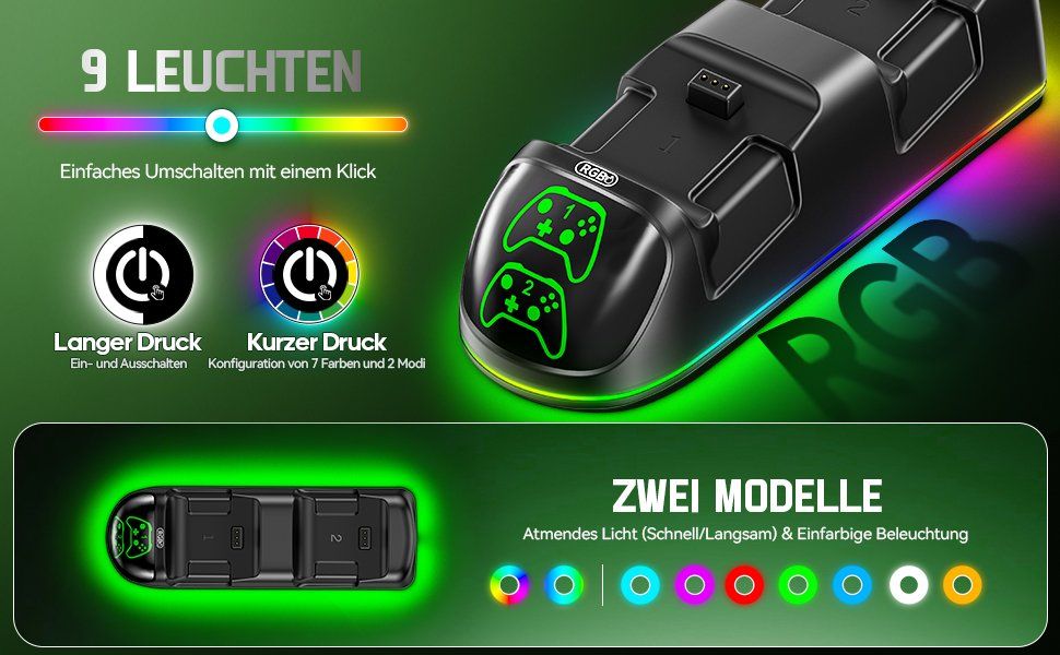 Adapter & Kabel: XBOX CONTROLLER LADESTATION MIT 2 AKKUS XBOX ONE/SERIES X/S – Neu und originalverpackt aus Kriens von swissgadget 3