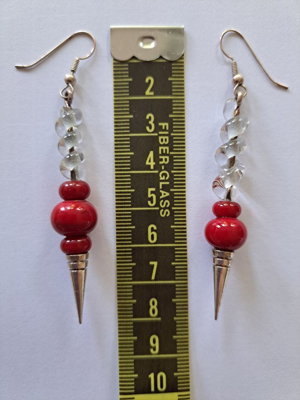 Boucles d'oreille: Ohrhänger mit Glaselementen und versilbertem Metall. – D'occasion à Oetwil am See par Kuechenzeit 1