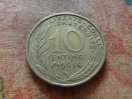 FRANCE  10 Centimes  1963  (P)