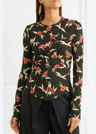 Isabel Marant "Domino" Bluse Gr. 36 braun Viskose Blumen