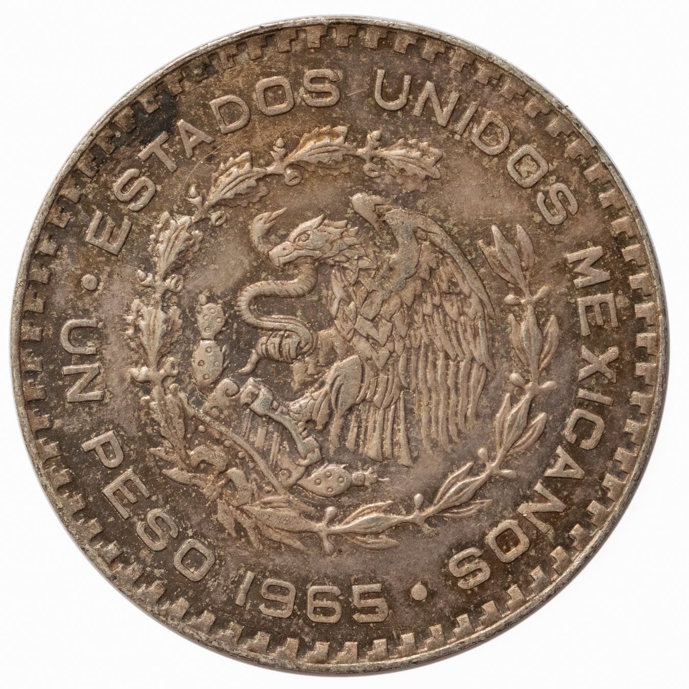 Medaglie: Mexico 1 Peso 1965 Silber – Usato da Rotkreuz venduto da num_6343 1
