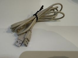 High Speed Kabel USB-A auf USB-A Stecker, 2m, grau