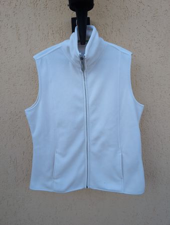 Weisse Fleece Weste Gr. L