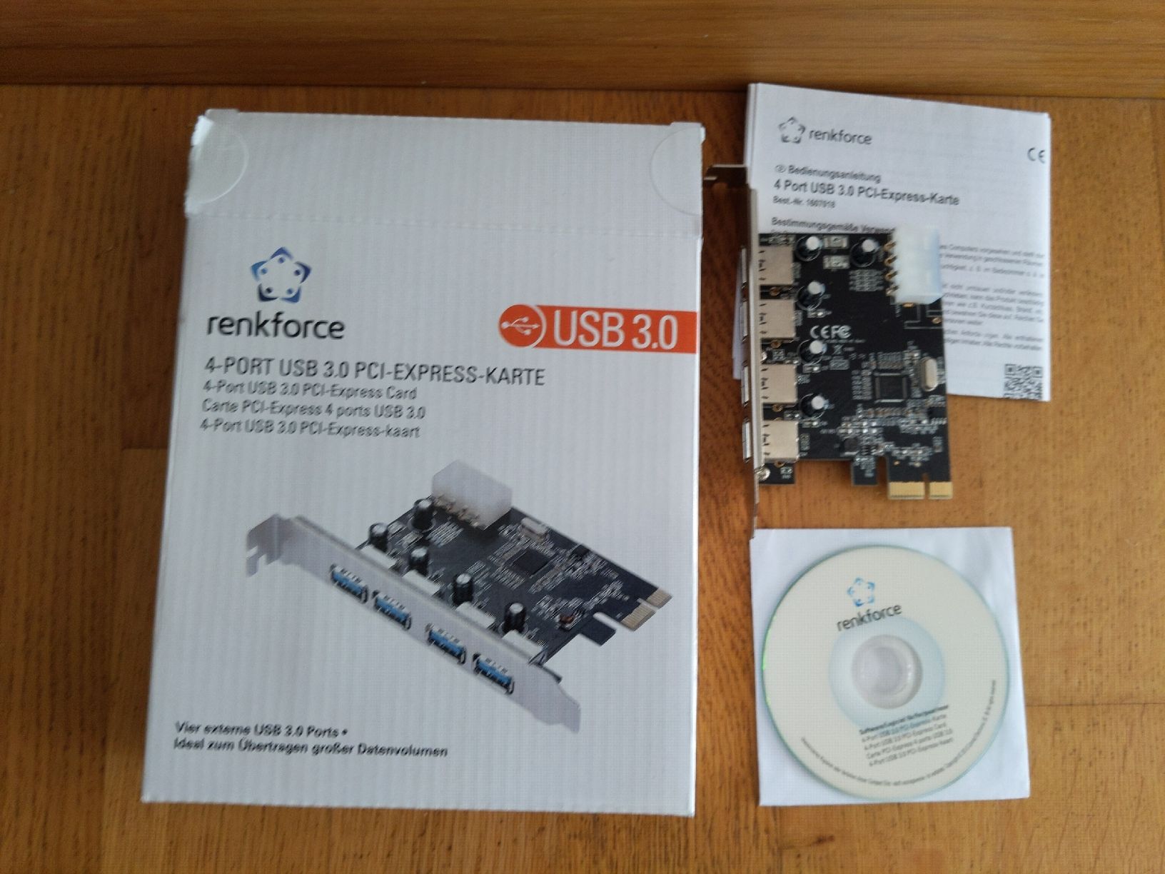 Renkforce 4 Port USB 3.0 PCI Express Karte, neuwertig (Neu (gemäss ...