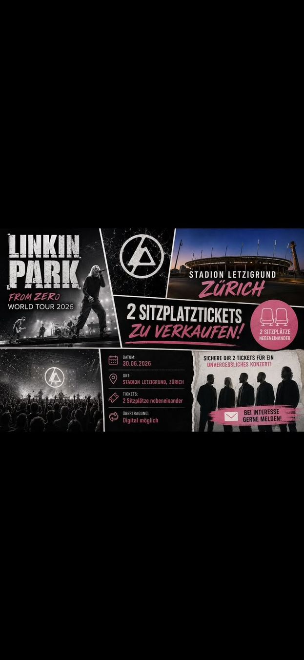 Biglietti: Koknzertkarten / LINKIN Park – Nuovo (secondo la descrizione) da Visperterminen venduto da ber_ty7v