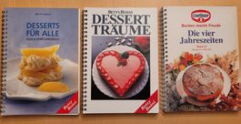 3 Dessert- und Backbücher - Betty Bossi + Oetker
