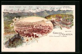 Litho Bern, Teilansicht mit Eisenbahnbr