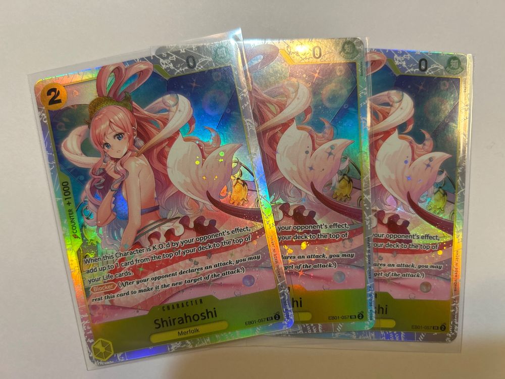 Carte One Piece Shirahoshi SP EB01-057 SR - Japonaise, Holo, édition Un Poing De Vitesse Divine