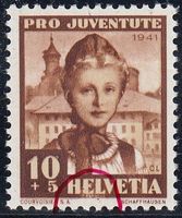 98.2.**  Pf. helle Stelle unter EL von Helvetia, A1, 45. M.