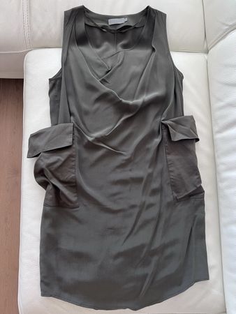 COS Silk Dress Size 34 Olive Green- New