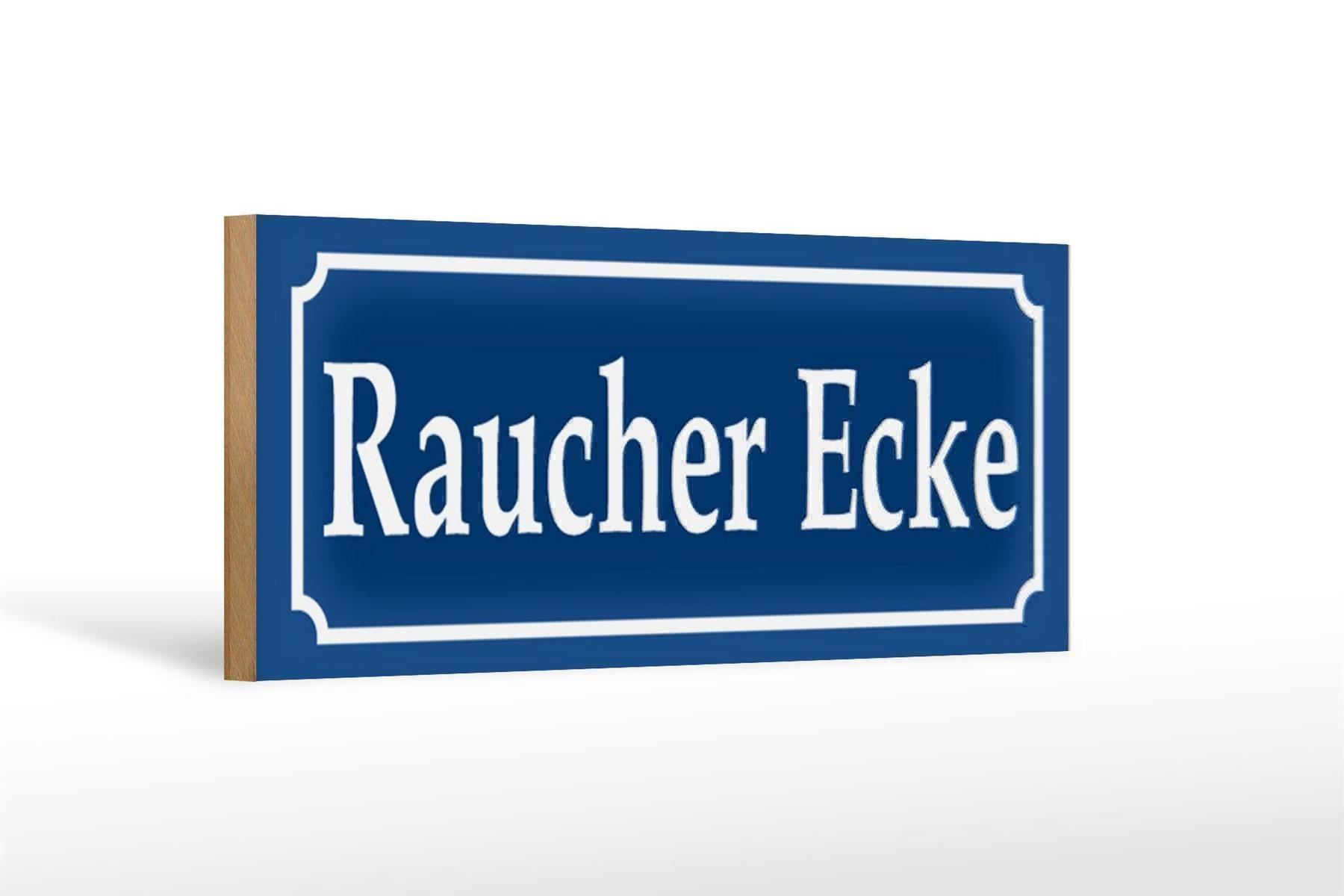 Insegne: Blechschild-RAUCHER ECKE-BLAU – Nuovo e nell'imballaggio originale da Rupperswil venduto da big-one-sale 1